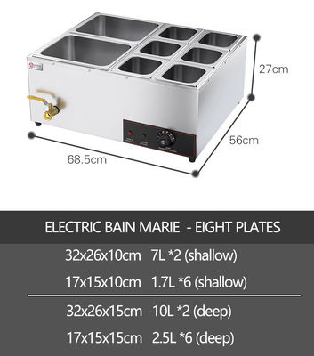 Kommerzielle Edelstahl Suppe Bain Marie Nahrungsmittelwärmer für Hotel Restaurant Buffet