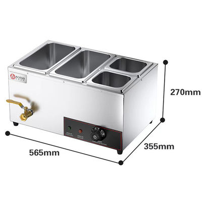 Kommerzielle Edelstahl Suppe Bain Marie Nahrungsmittelwärmer für Hotel Restaurant Buffet