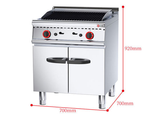 Gewerbliche Küche Restaurant Gas Lava Rock Grill mit Multifunktionsdesign