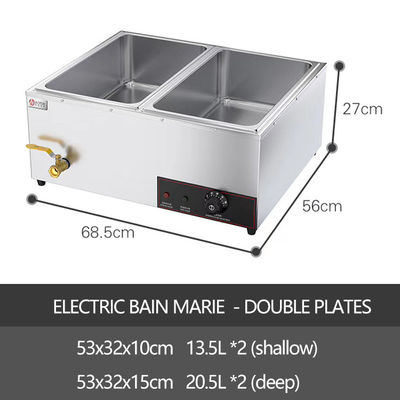 Elektro-Buffet für den Handel Warme Suppe Nahrung Warmer Silber Kapazität Optional Edelstahl