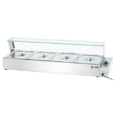 Restaurants Hotel Catering Ausrüstung Edelstahl Glas Lebensmittel Wärmer Buffet-Schalter