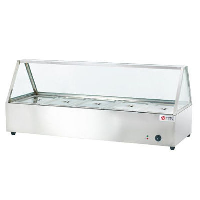 Hotel Buffet Nahrungsmittel Ausrüstung Edelstahl Glas Deckel Elektrische Bain Marie für Nahrung