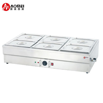 Hotel Buffet Nahrungsmittel Ausrüstung Edelstahl Glas Deckel Elektrische Bain Marie für Nahrung