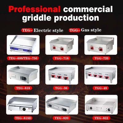 8 mm Dicke Gewerbliche Küche Edelstahl Flat Top Grill Grill für Restaurant