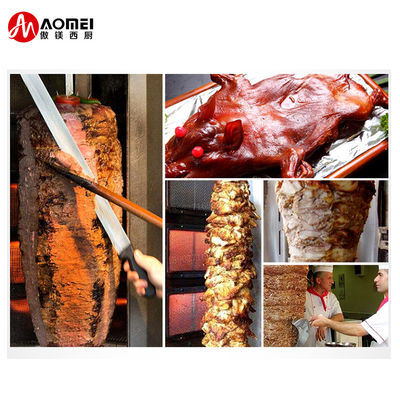 23 KG automatische automatische Gas-Shawarma-Maschine für das schnelle Schneiden von Doner und Kebab