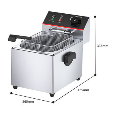 220v 8 Liter Edelstahl-Tiefenbrenner Elektromaschine mit Temperaturverstellung