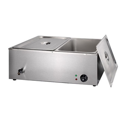 Elektrische Wärmeschutz-Suppen-Pool 2-Pan Food Warmer 565*380*275mm 10kg für die Gastronomie