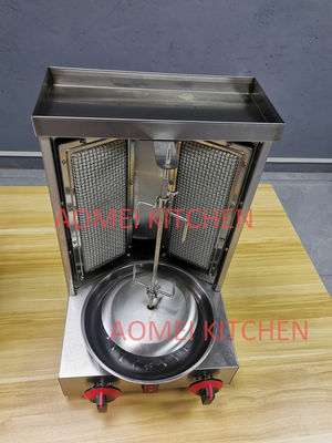 Gas Shawarma Grillmaschine aus Edelstahl für automatisch rotierende Doner Kebab Hühner