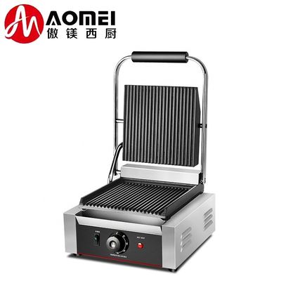 Industrielle Doppelköpfe Elektrische Panini Kontakt Grill Sandwich Press mit privater Form