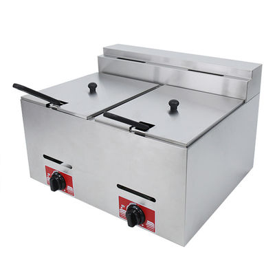 6L 6L Doppeltank-Gasbrenner zum Braten von Speisen auf der Tischplatte in gewerblichen Küchen