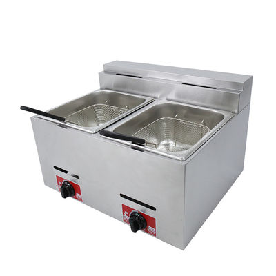 6L 6L Doppeltank-Gasbrenner zum Braten von Speisen auf der Tischplatte in gewerblichen Küchen