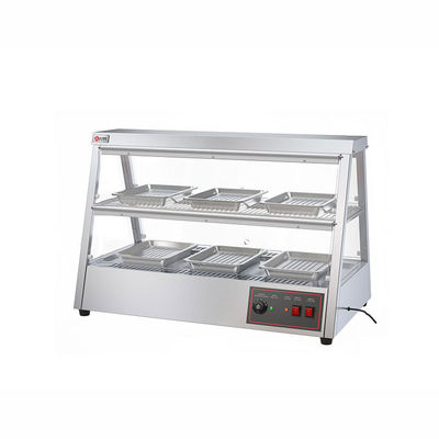 43 KG Edelstahl-Essensschirm-Wärmer Schaufenster 1,6KW Elektrischer Warmwasserwärmer