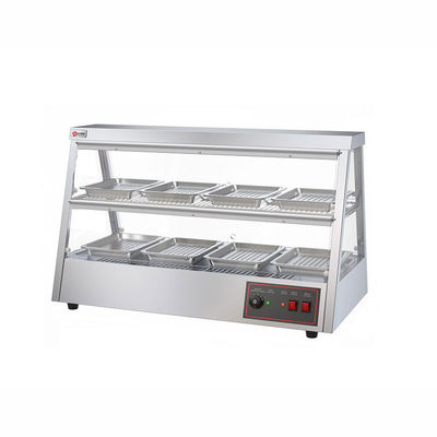 43 KG Edelstahl-Essensschirm-Wärmer Schaufenster 1,6KW Elektrischer Warmwasserwärmer