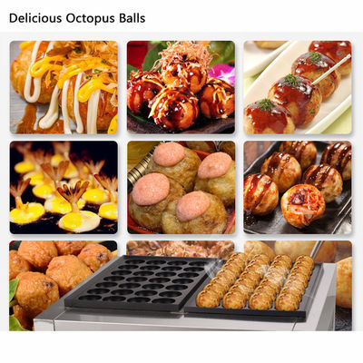 220V elektrische Takoyaki-Maschine zum Kochen von Krakenkugeln auf Fischpellets Grill