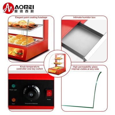 Kommerzielle Mini-Elektro-Lebensmittel Anzeige Warmer Schaufenster mit drei Schichten 380x460x600mm