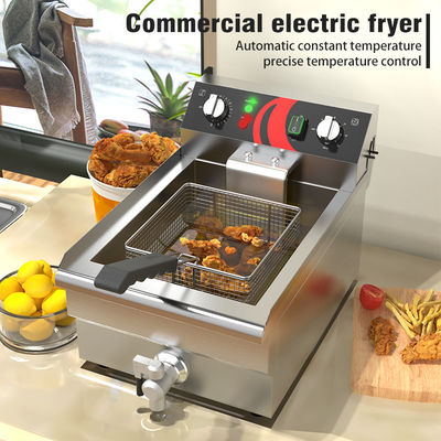 Einzeltank-elektrische Tieffritter für das Braten von Huhn und Fisch in der Industrieküche