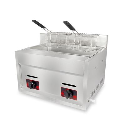 6L 6L kommerzielle Edelstahl-Gas-Tieftreibmaschine mit 2 Korb-Fried Chicken-Maschine