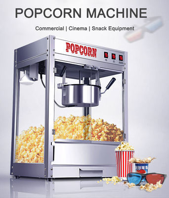 Schnelle und einfache Produktion von Popcorn mit Schnellwärmetechnologie Edelstahlmaschine