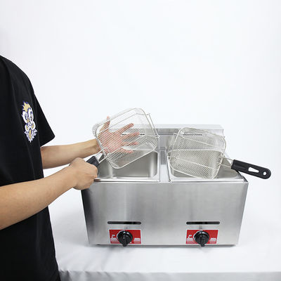9.2KG LPG/NG Gewerbliche Gas-Tiefbrater-Tischmaschinen De Gas Ollas Freidoras
