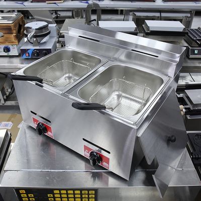 9.2KG LPG/NG Gewerbliche Gas-Tiefbrater-Tischmaschinen De Gas Ollas Freidoras