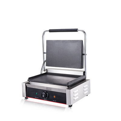Außen 425*370*190MM Einzelkopf Edelstahl Profi Elektrische Kontakt Sandwichmacher Panini Grills