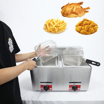 Edelstahl-Temperatur-Mini-Elektro-Gas-Tiefbrater für kommerzielle Restaurants