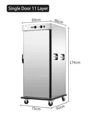 120 mm Schichthöhe Edelstahl mobile Lebensmittelwärmer für Bankette und kommerzielle Zwecke
