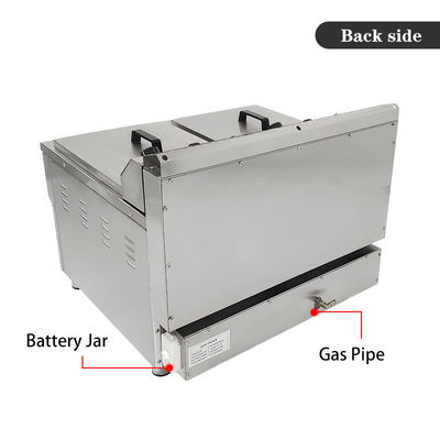 220V-Doppeltank-Gas-Tiefenbrenner für Fast-Food-Restaurant Edelstahl-Hühnerspritzer