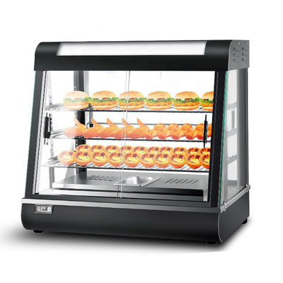 Gewerbliche Küche Warme Speisen Display Merchandiser mit Schiebetüren und 28KG Kapazität