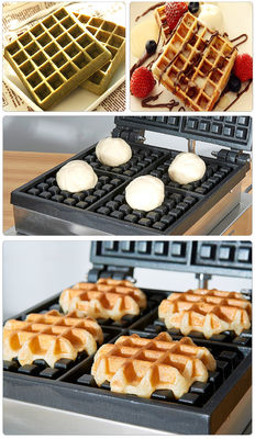 220V/50Hz Timer 0-10 Minuten Quadratische belgische Waffelmühle Elektrische Snack-Waffelmühle