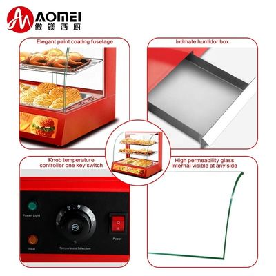 66*46*60mm kommerzielle Lebensmittelwärmer Anzeige Wärmevitrine für heiße Snacks
