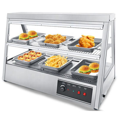 1600W Commercial Kitchen Counter Top Fast Food Warmer Display Showcase für KFC Hühner