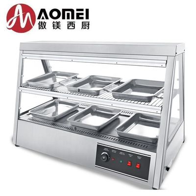 1600W Commercial Kitchen Counter Top Fast Food Warmer Display Showcase für KFC Hühner