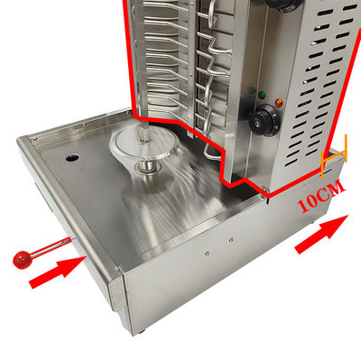 220V Gas 3-Brenner Elektrische automatische Rotation Huhn Kebab Doner Shawarma Maschine