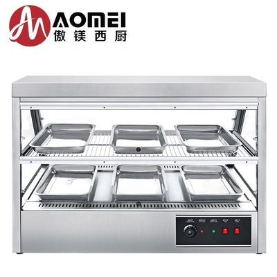 1600W Commercial Kitchen Counter Top Fast Food Warmer Display Showcase für KFC Hühner