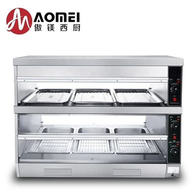 Gewerbliche Küche Frittiertes Huhn Essen Display Warmer 1220*760*850mm Heißes Essen Schaufenster