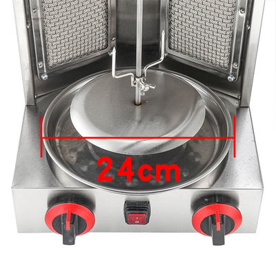 2-Brenner Gewerbliche Gasverwendet Rotation Mini Shawarma Doner Kebab Grill Maschine für LPG/NG