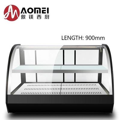 Gewerbliche Küche geschwungenes Glas Zähler Top Food Warmer Display Schaufenster bei 220V Spannung
