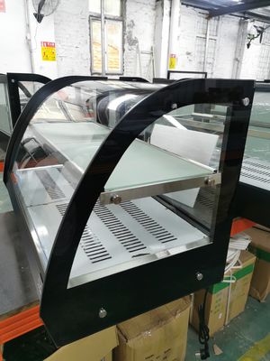 Gewerbliche Küche geschwungenes Glas Zähler Top Food Warmer Display Schaufenster bei 220V Spannung