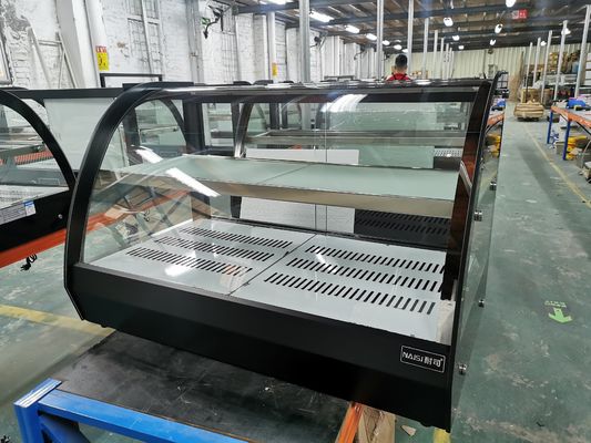 Gewerbliche Küche geschwungenes Glas Zähler Top Food Warmer Display Schaufenster bei 220V Spannung