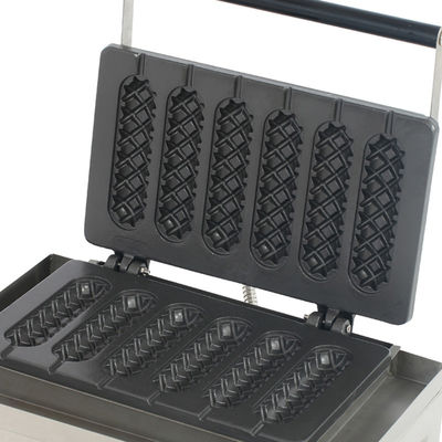 Edelstahl-Snackmaschinen für Maiswaffelfabrik 220V kommerzieller Sechs-Teile-Stil