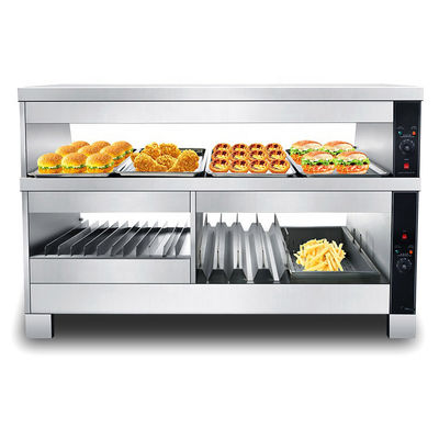 Restaurants Design Multifunktionales Lebensmittelwärmer-Displayzähler mit 30-85C Temperatur