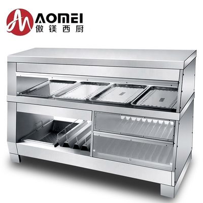 Restaurants Design Multifunktionales Lebensmittelwärmer-Displayzähler mit 30-85C Temperatur