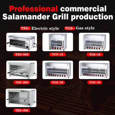 Küchengeräte Projekte Gasfleisch Broiler Infrarot Salamander Grill mit 6 Brennern
