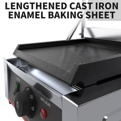 Elektrische Silber-Weiß-Tischtop-Panini-Kontaktgrill für perfekt gegrillte Sandwiches