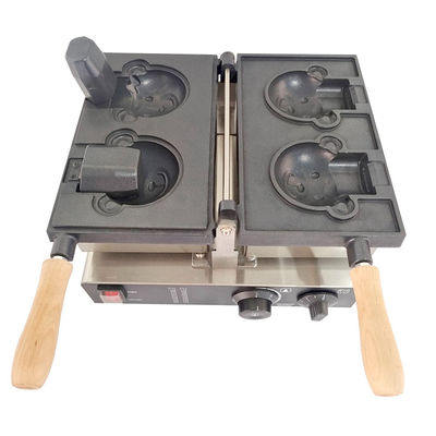 Gewerbliche Waffelmacher Karikaturform Elektrische Snackmaschine mit Temperaturbereich 0-300'C