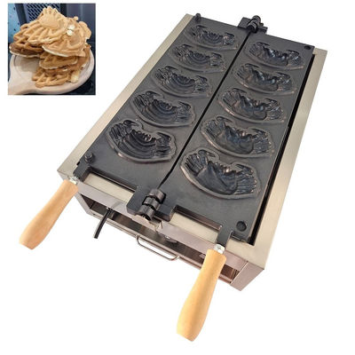Kommerzielle Elektro-Eierwaffelmaschine ohne Stick mit Krabben- und Tierformen Karikatur 110/220 Spannung