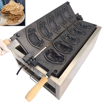 Kommerzielle Elektro-Eierwaffelmaschine ohne Stick mit Krabben- und Tierformen Karikatur 110/220 Spannung