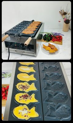 Koreanische Fischkuchen kommerzielle elektrische Taiyaki Waffelfabrik mit 18 kg Edelstahl