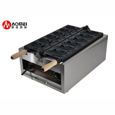 Maschine zum Herstellen von Taiyaki aus Edelstahl für Snackgeräte und Fischgröße 128x8x78mm